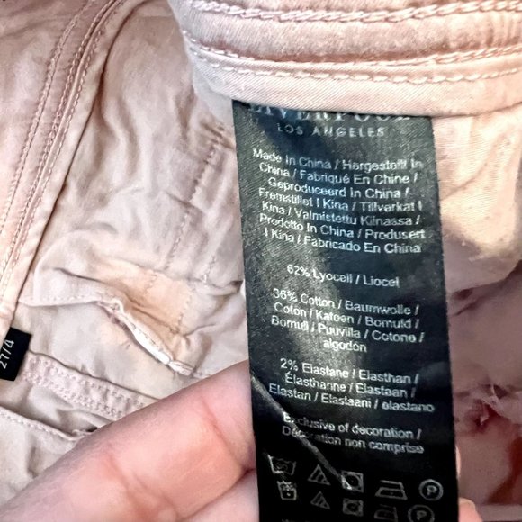 Liverpool Los Angeles Light Pink Flat Front Casual Johnny Short Size 27/4 - Picture 4 of 5